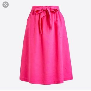 J crew Pull-on bow midi skirt
